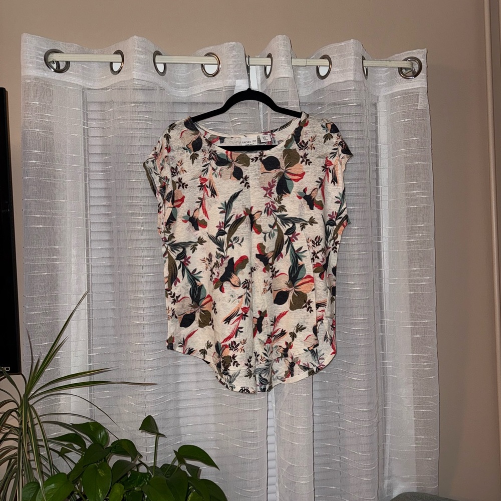Rachel Zoe Multicolor Floral Short Sleeve Top